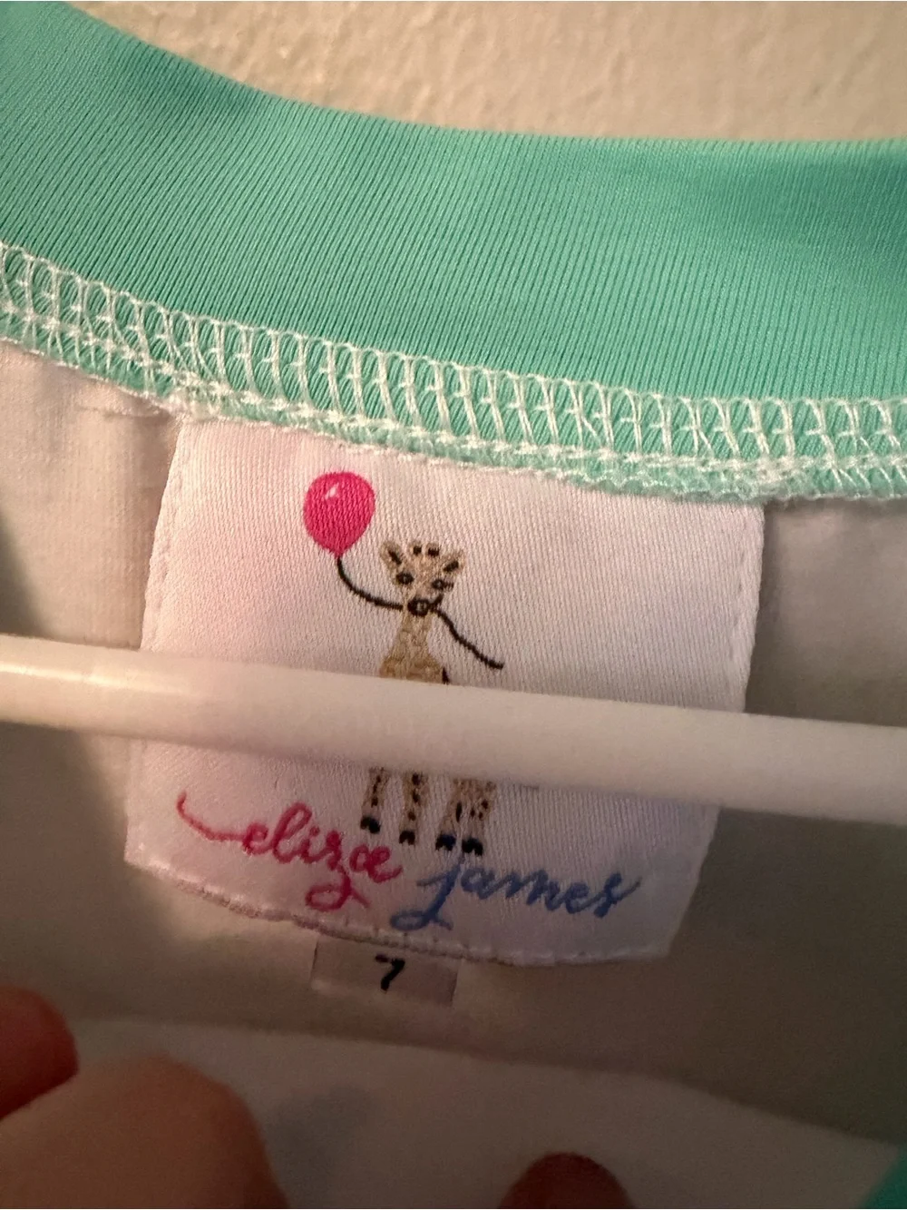 Eliza James Airplane Print Pajama Set - White with Aqua Trim